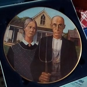 Grant woods American Gothic Museum Quality limited edition collector's plate.